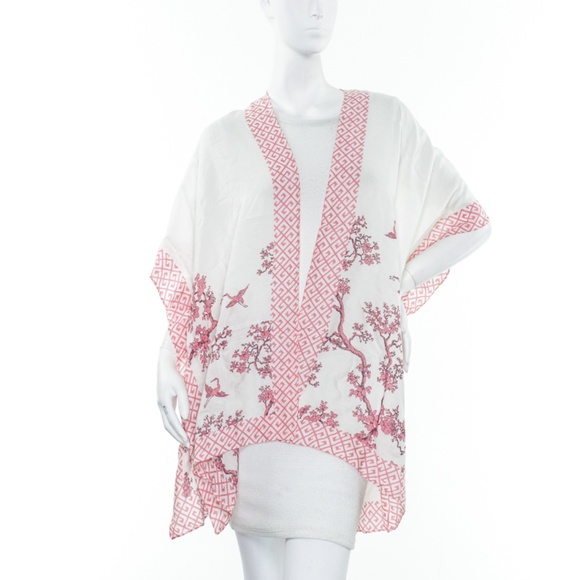 Florence Broadhurst Pink Cranes Kimono - Picture 2 of 2